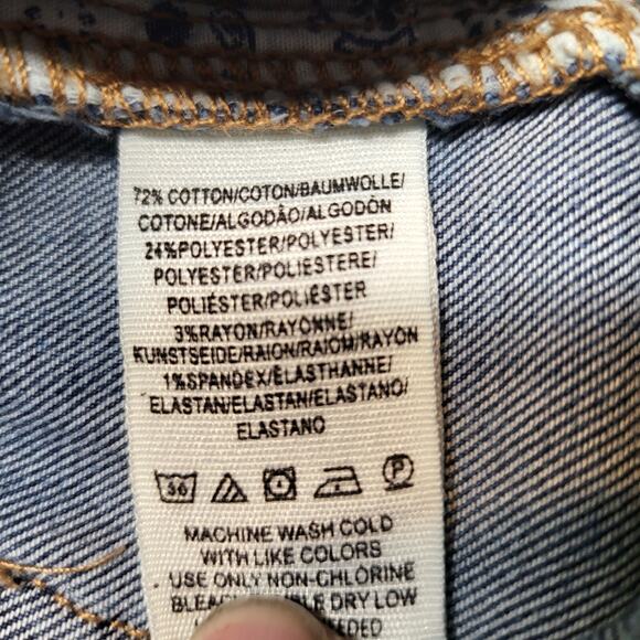 We the Free People Jeans Womens 26 Blue Straight Leg Distressed Denim Stretch - Picture 5 of 11